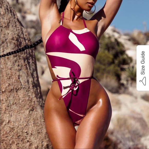 Matte swimwear one piece. Size small - Picture 1 of 3